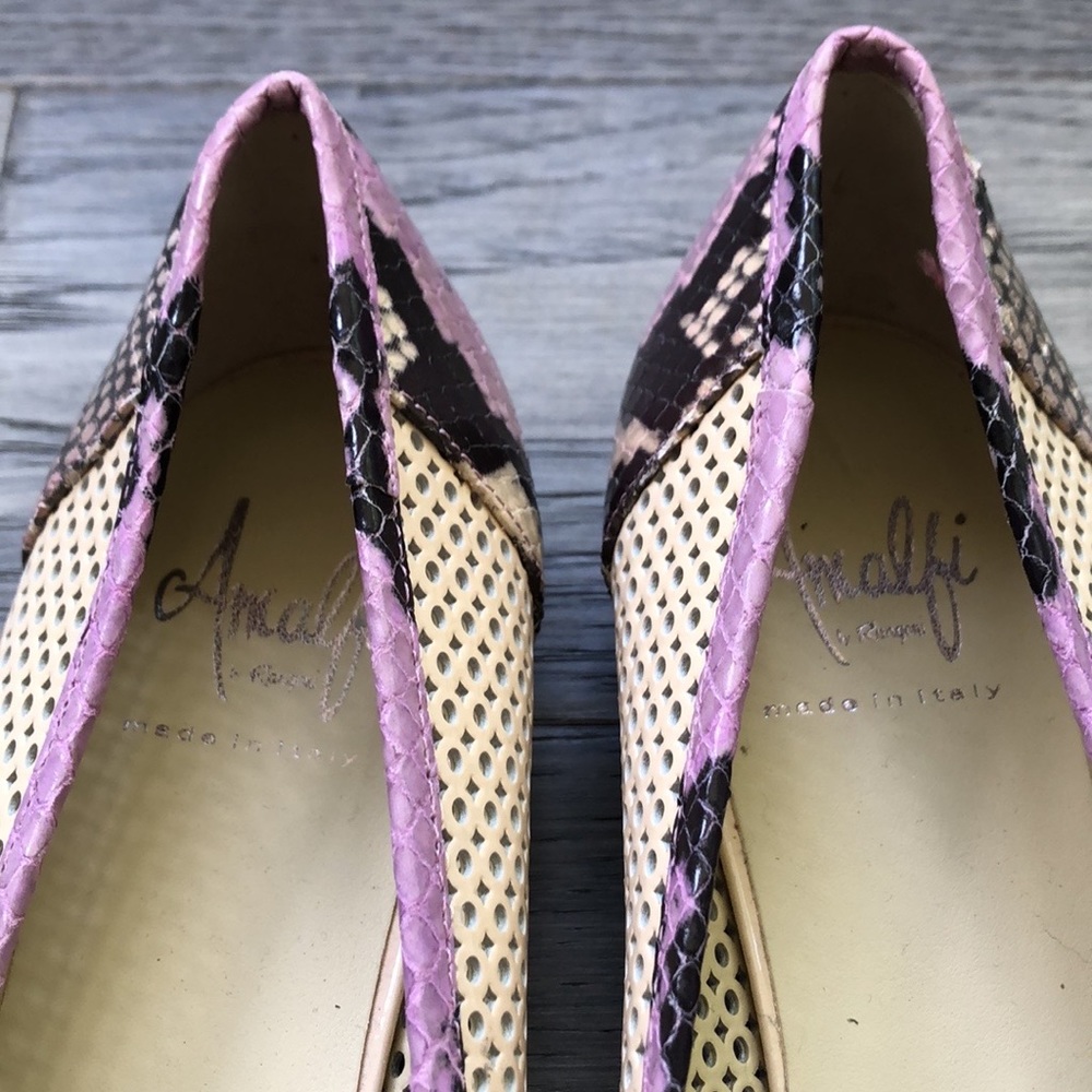 ✨🆕Amalfi🆕✨| Purple snake skin ballet flats with bows - Picture 4 of 7